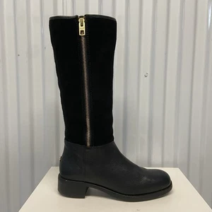 Coach Bailey Black Suede Leather Shearling Knee High Boots Women’s US 9.5B - Picture 1 of 20