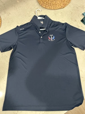 PING Golf Polo Shirt Men's Size L NavyBlue Short Sleeve Collared Logo SensorCool - Image 1 of 3
