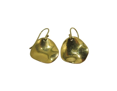 Ippolita Classico 18K Yellow Gold Wavy Disc Dangle Earrings - Image 1 of 4