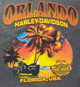 Harley Davidson Mens Orlando FL Double Sided Graphic T-Shirt - Size 3XL - EUC - Picture 1 of 10