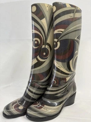 Emilio Pucci Rain Boots, Rain Shoes, Rubber, Women's Size 37, Made in Italy - Image 1 of 4