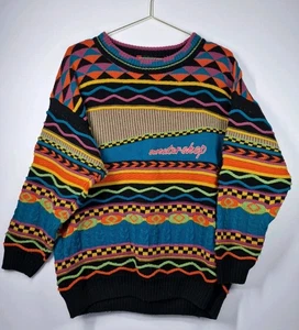Suéter De Colección Tienda 019 Estilo Coogi Jersey OS Hecho en Inglaterra Retro Años 90 Audaz... - Imagen 1 de 17