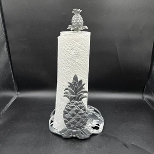 2004 Arthur Court Pineapple Paper Towel Holder Countertop Aluminum Metal - Picture 1 of 7