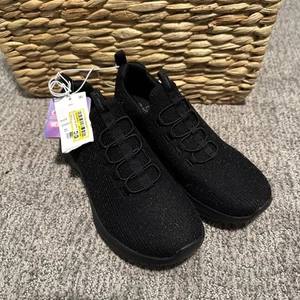 SSPORT by Skechers Slip-On Damen 6,5 Sneaker mit Memory Foam Schwarz Glitzer Neu mit Etikett - Bild 1 von 7