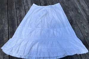 Enagua eduardiana victoriana blanca apagada pintucks y encaje 40” cintura 1900’s? Difícil de encontrar - Imagen 1 de 9