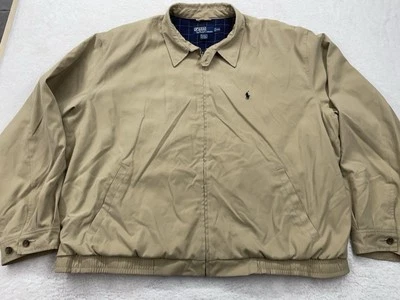 Chaqueta De Colección Polo Ralph Lauren Para Hombres Beige Caqui Harrington Cremallera Completa Talla XXL Foto 1 de 4