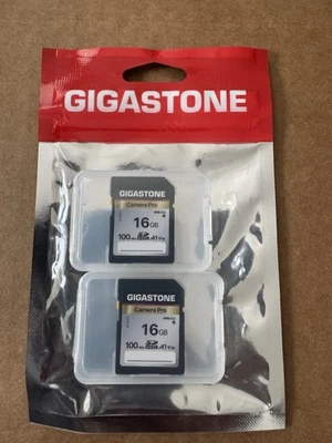 Gigastone 16GB SD Card 2-Pack, Memory Card for Cameras - Image 1 of 2