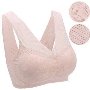 Pink Durchschnittliche Größe Seamless Wireless Bra Full Coverage Frauen Spo UB - Bild 1 von 22