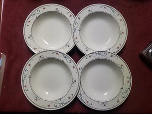 Vintage Mikasa Intaglio CAC20 Annette Malaysia 9.25" Soup Bowls Set of 4  - Picture 1 of 4