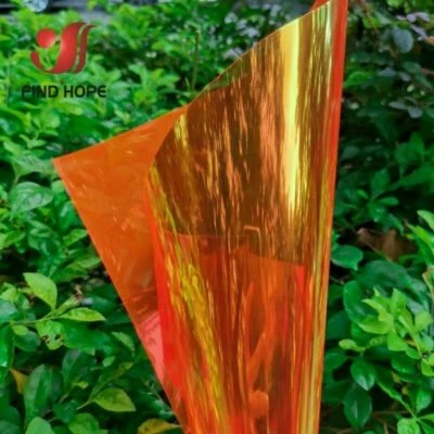 A4 Holographic Iridescent Laser Transparent PVC Fabric Vinyl Film Bow Bag Craft - Image 1 of 4