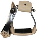 Showman Lightweight Angled Aluminum Stirrups with Rubber Grip Tread.