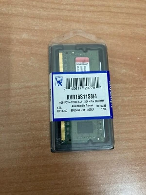 Kingston DDR3 modulo 4GB SO-DIMM 204-pin 1600 MHz / KVR16S11S8/4 - Immagine 1 di 2