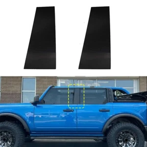 2x Door Window Pillar Post Sticker Decal Cover For Ford for Bronco 4Doors 2021+ - Picture 1 of 13