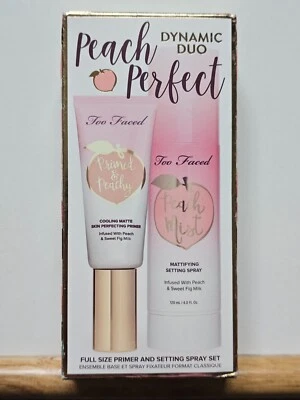 Too Faced PEACH PERFECT DYNAMIC DUO Primer and Setting Spray Set (FULL SIZE) - Image 1 of 3