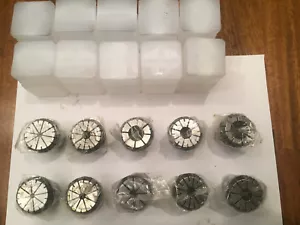 On Sale: 10 Pcs Er32 Collet Set 1/4 3/16 3/8 1/2 5/16 7/16 3/4 9/16 5/8 11/16 - Picture 1 of 4