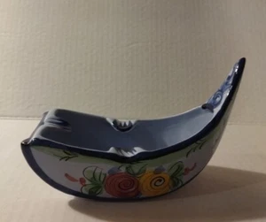 Hand Painted Ceramic Gondola Ashtray - Picture 1 of 9