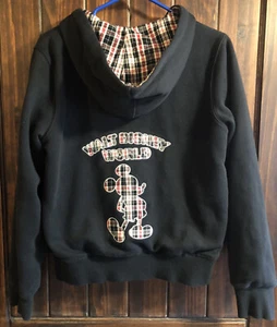 Walt Disney World Parks Full Zip Jacke Hoodie Medium RAR kariert Mickey Mouse - Bild 1 von 12