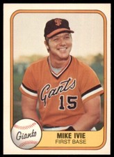 1981 Fleer. Mike Ivie . San Francisco Giants #435