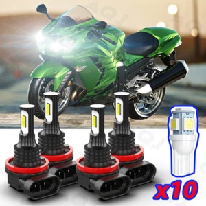 For Kawasaki zx-14r zx14r 1400 LED Headlight lightweight LED Set 2006-2020 - Picture 1 of 20