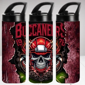 Tampa Bay Buccaneers Skull 20 oz Stainless Steel Insulated Water Bottle - Picture 1 of 1