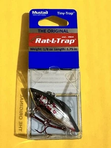 Bill Lewis Original Rat L Trap Tiny Trap 1/8oz 1 3/4” Chrome Black Bleeding Shad - Picture 1 of 2