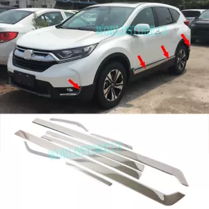 8pcs Stainless Steel Body Side Molding Cover Line Trim fits 2017-2019 Honda CR-V - Picture 1 of 12