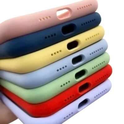 Liquid Silicone Pure Soft Case Cover For iPhone 16 15 14 13 12 Pro Max 11 XS XR - Image 1 of 4