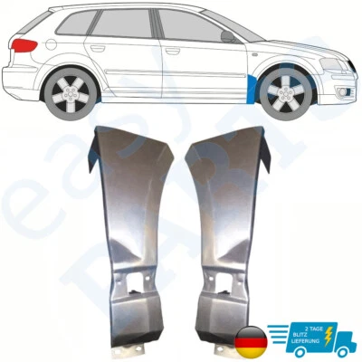 Für Audi A3 8P 2003-2015 Vorne Kotflügel Reparaturblech / Paar - Bild 1 von 4