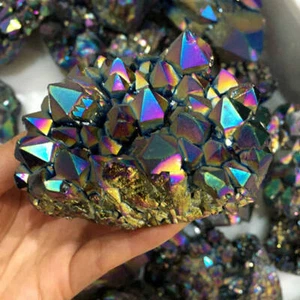 100g Gran Arco Iris Natural Aura Titanio Cuarzo Cristal Cluster VUG Curación - Imagen 1 de 16