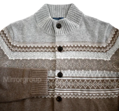 $650 NUEVO PETER MILLAR BRUNHALL FAIR ISLE LANA MERINO Cárdigan Suéter XL Foto 1 de 4