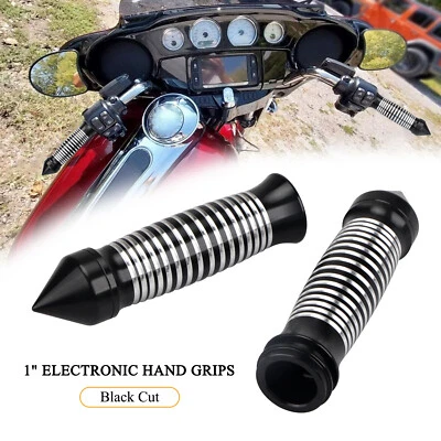 Spike 1" Handlebar Electronic Throttle Hand Grips For Harley Road Electra Glide - Изображение 1 из 4