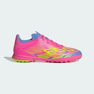 adidas F50 League Kids Junior Turf Soccer Shoes Lucid Pink IE3755 ✅Multiple Size - Picture 1 of 18