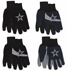 NWT NFL Dallas Cowboys No Slip Gripper Palm Utility Work Gardening Gloves NEW!