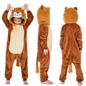 Lion kids Adult Flannel Pajamas Onesie2888 Cosplay Costume Parent-child clothing - Picture 1 of 11