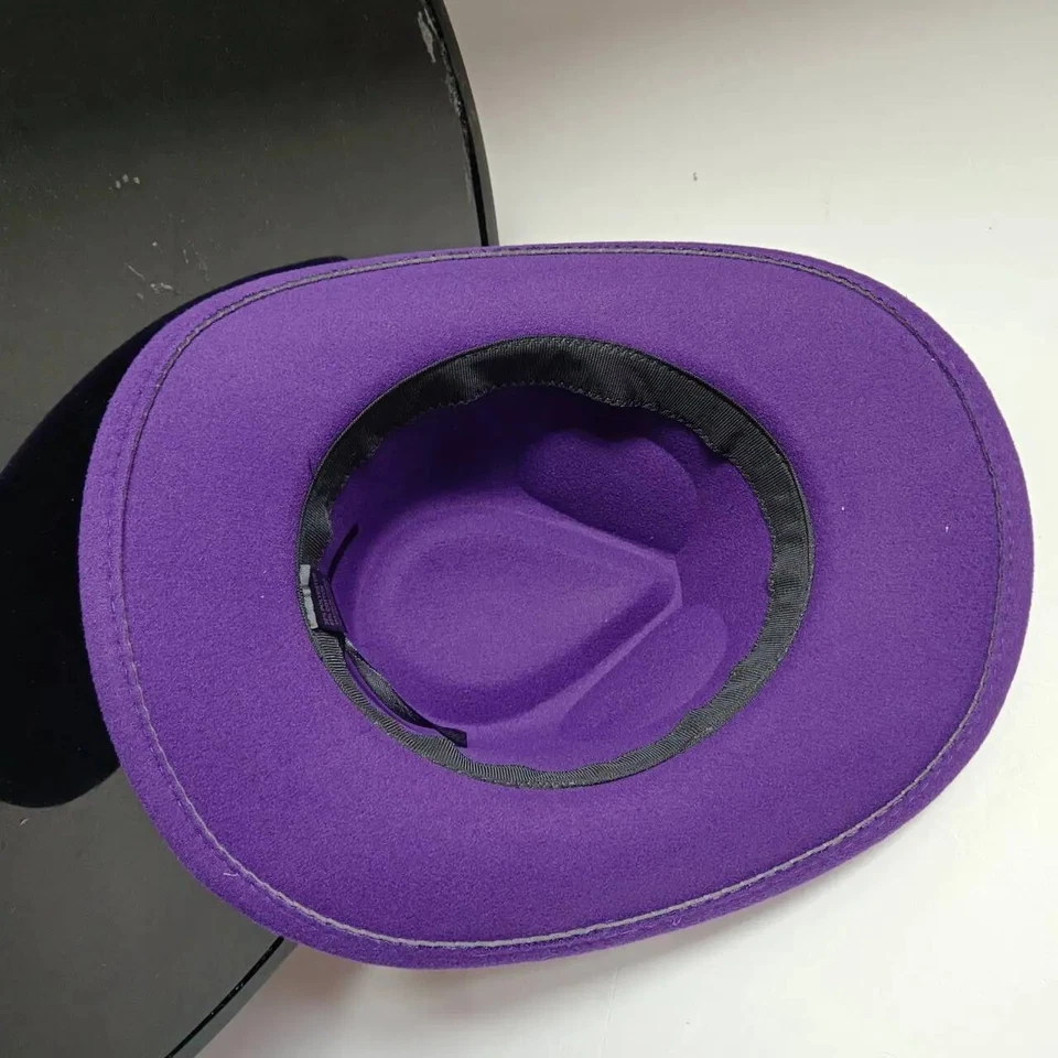 Sombrero de Vaquero, Vaquera, Estilo Occidental, Correa Turquesa, Hombres Mujeres Retro Ala Ancha Foto 1 de 4