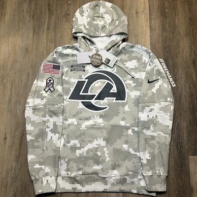 Auténtica sudadera con capucha Los Angeles Rams 2024 Salute to Service suéter lateral de la NFL Foto 1 de 4