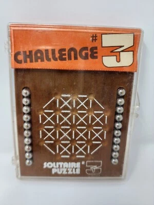 Challenge # 3 Game Solitaire Puzzle Pocket Travel Vintage Game CMC Crestline - Image 1 of 2