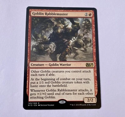 Magic the Gathering MTG Goblin Rabblemaster M15 145/269 Rare Nr Mint - Image 1 of 2