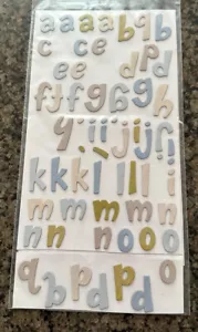 American Crafts LITTLE ADVENTURER BOY Pink Paislee Letters PARTIAL PACK - Picture 1 of 2
