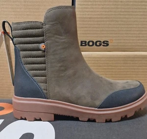 Bogs Women's Holly Zip Leather II Brown Waterproof  73202 - Picture 1 of 5