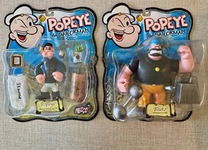 Popeye the Sailor Man PEACOAT POPEYE & BLUTO Mint on Excellent Cards! Mezco 2001 - Picture 1 of 12