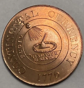1776 Continental Currency Token, 1970s Restrike, - Picture 1 of 5
