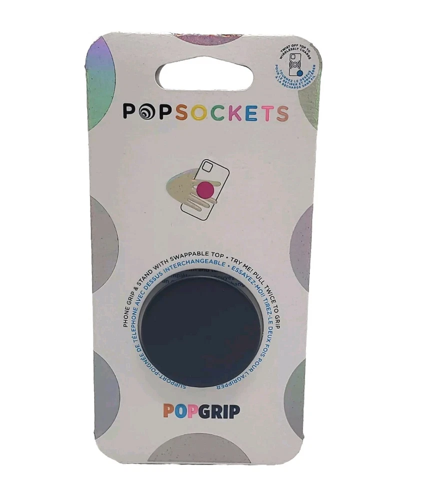 PopSockets Phone Grip Stand Black POPGRIP Popsocket - Image 1 of 4