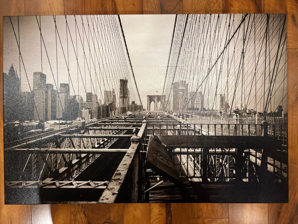 Brooklyn Bridge canvas wall art 36"X24" - Image 1 of 4