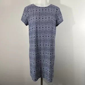 Jude Connally Ella Dress Sz Sm Cobalt Blue White Short Sleeve Nylon Spandex USA - Picture 1 of 8
