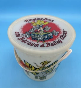 ThriftCHI ~ Souvenir Circus Popcorn Bucket Ringling Bros Butterfly Glows - Picture 1 of 6