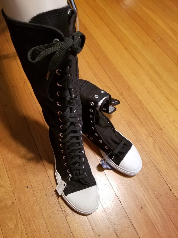 Tenis Tenis Tenis Demonia Deviant-301 17 Ojos 14 Pulgadas Alto Top Mandriles 8M 10W  Foto 1 de 4