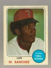 Venezuelan League Sticker 1974 Luis Mercedes Sanchez Tiburones Venezuela