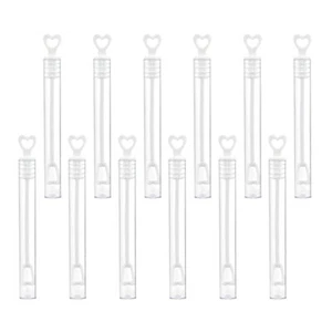 12 Pcs Test Tube Empty Bottle Bubble Tubes Love Heart Wands Miss - Picture 1 of 11