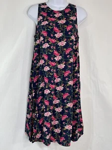 OLD NAVY Women’s Sz S P Tall Navy Floral Keyhole Sleeveless A-Line Shift Dress - Picture 1 of 8